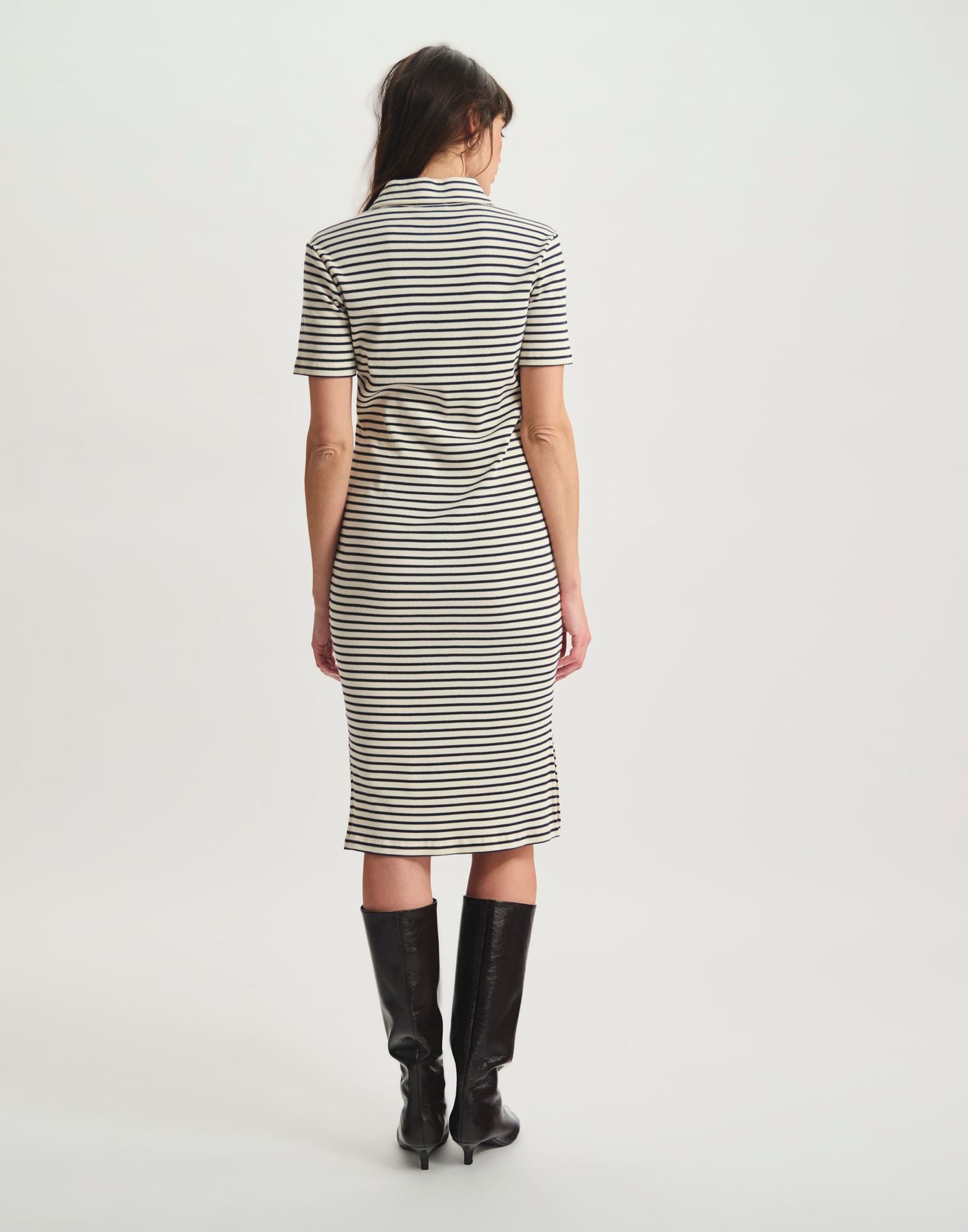 Vestido Romane de algodón orgánico azul marino