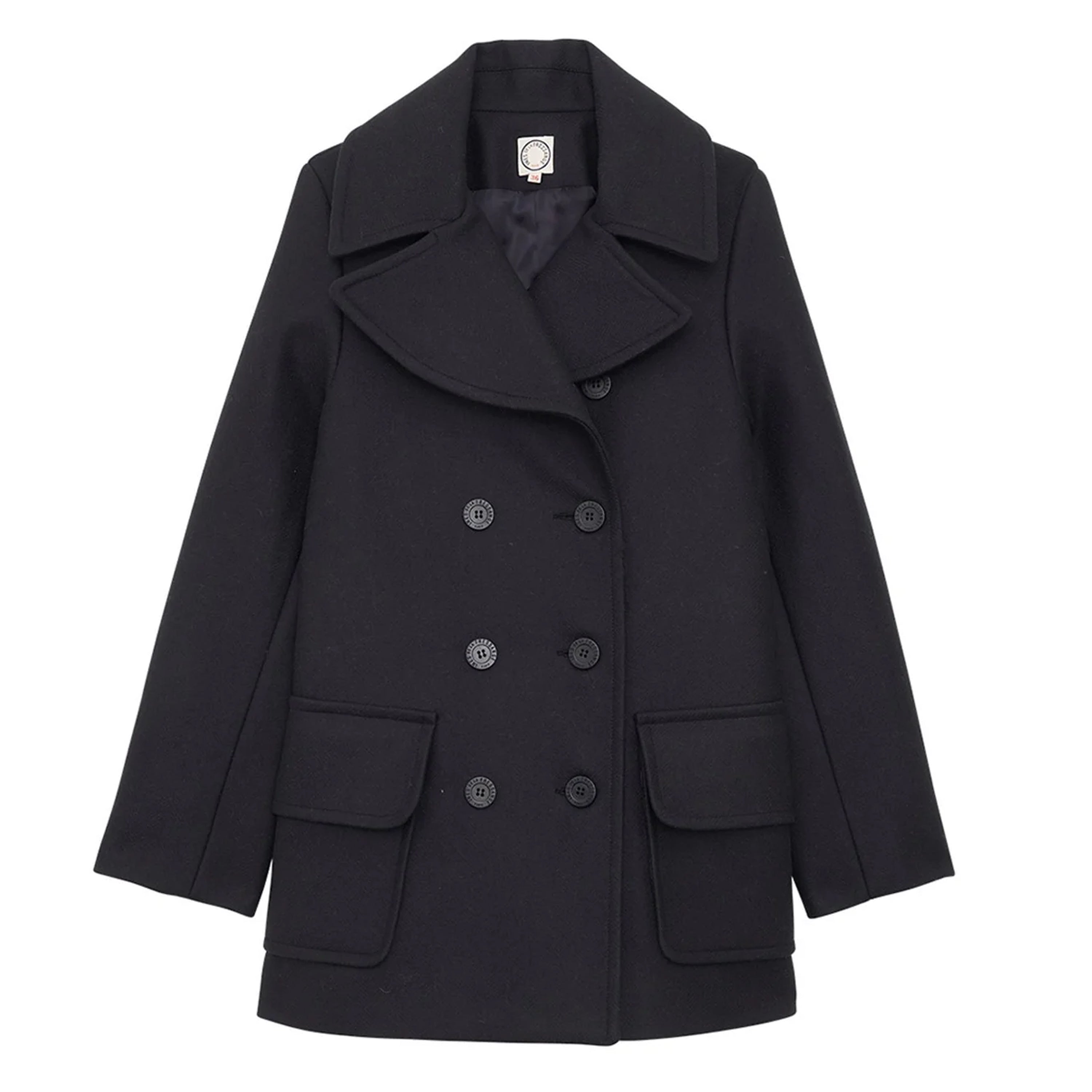 Cappotto leggero in Séraphine blu navy, prodotto in Francia