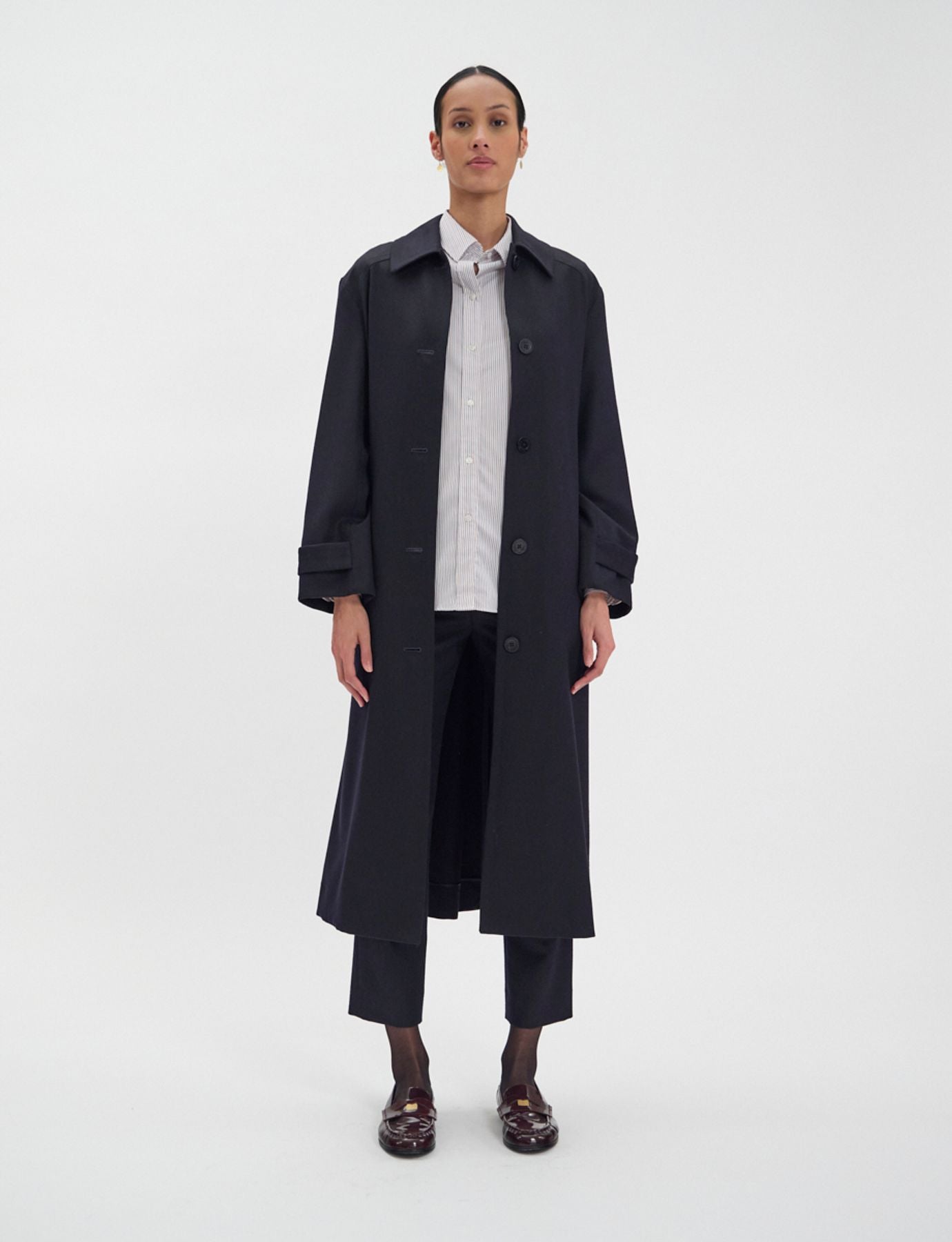 Cappotto Esme in lana nera