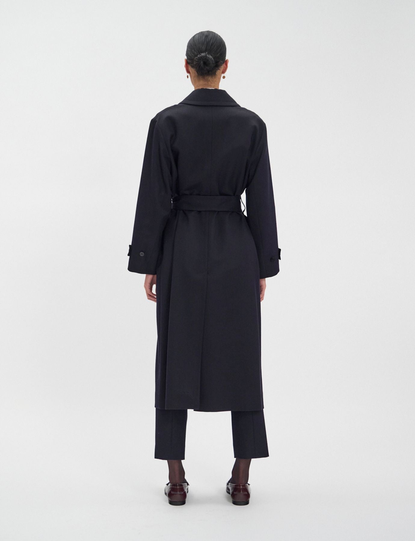 Cappotto Esme in lana nera
