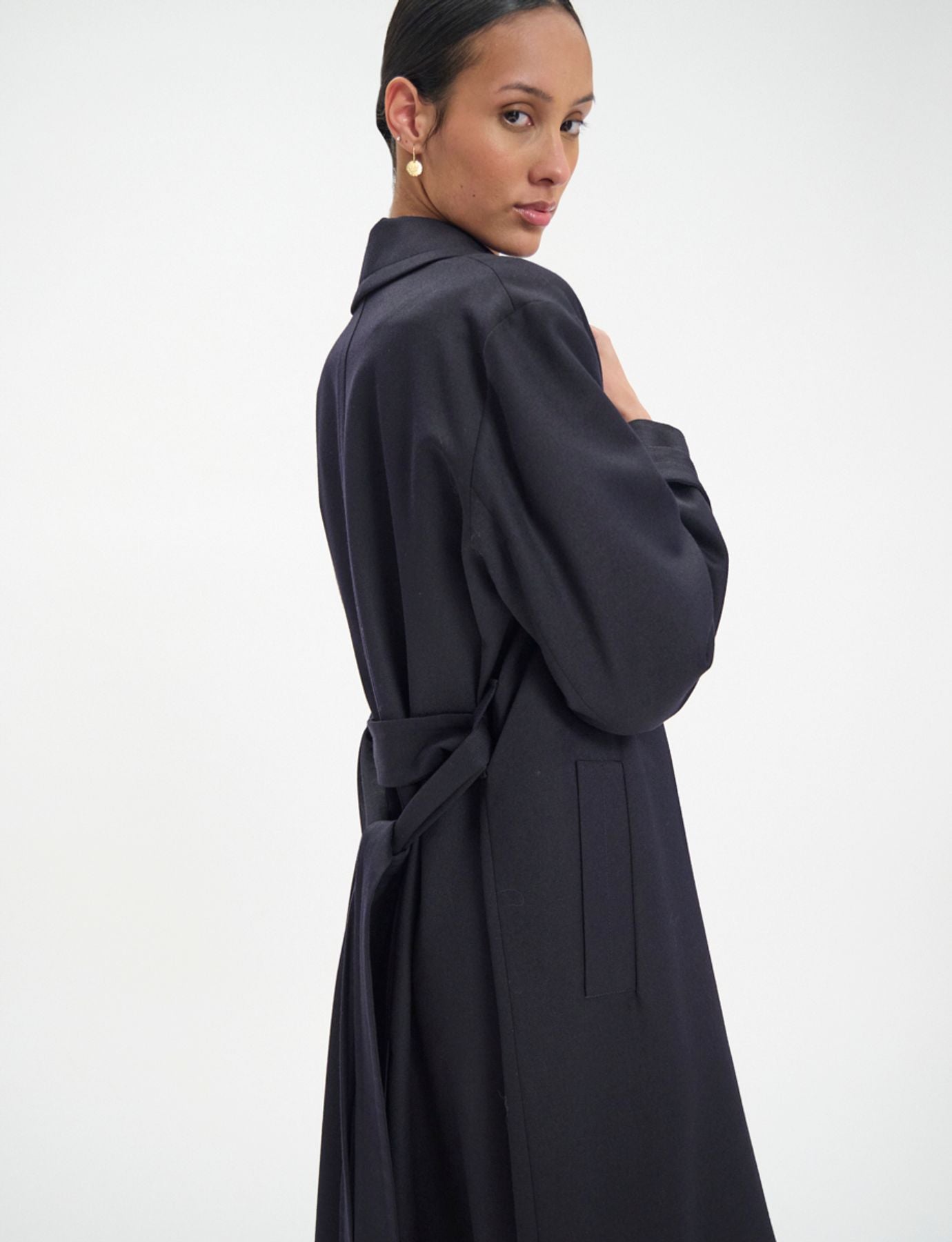 Cappotto Esme in lana nera
