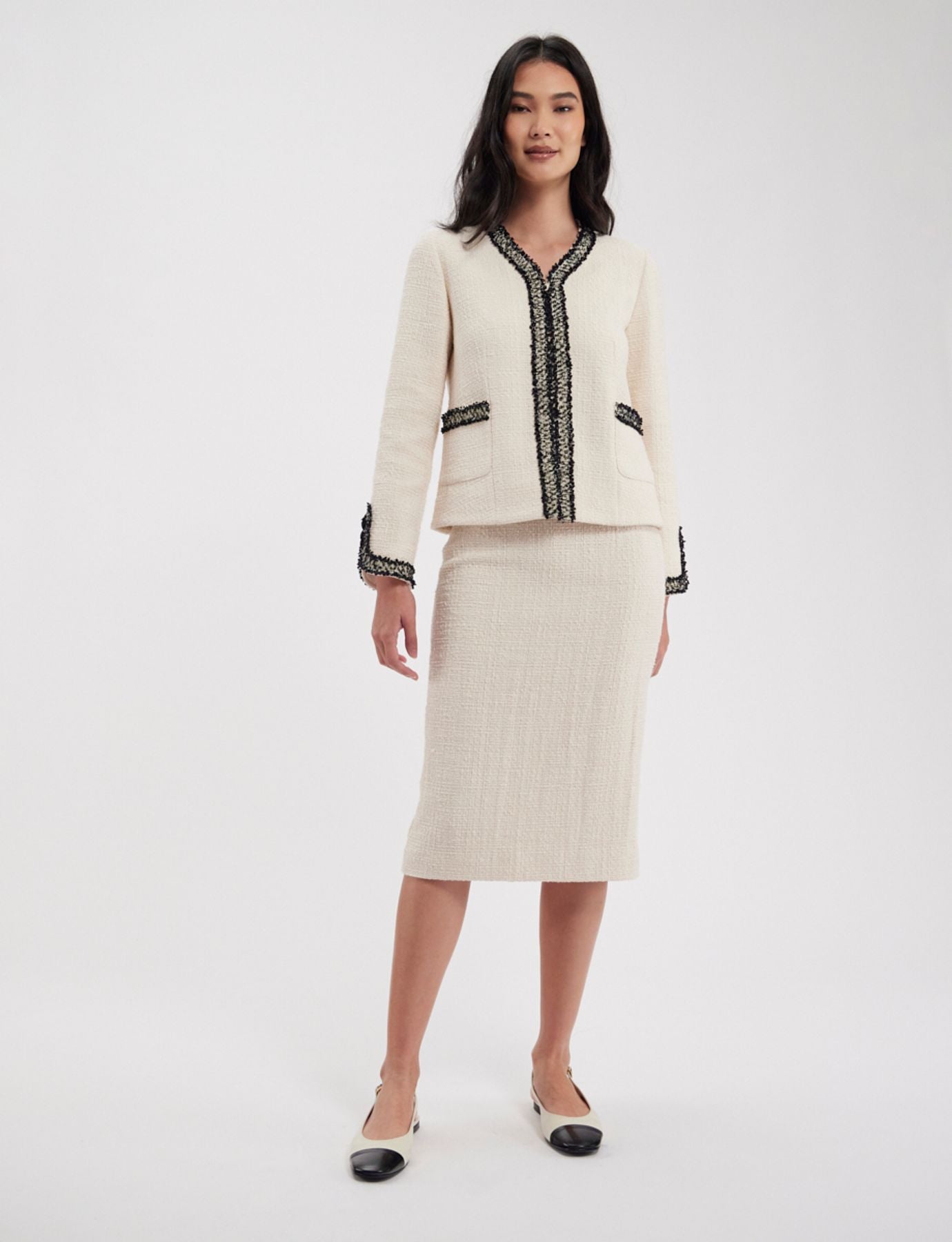 Gonna Gabriela in cotone ecru