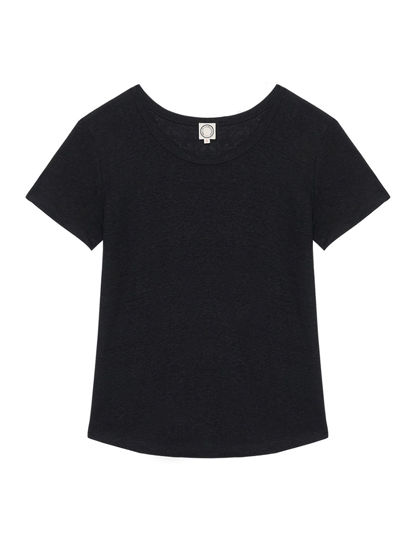 T-shirt in lino nero Lison