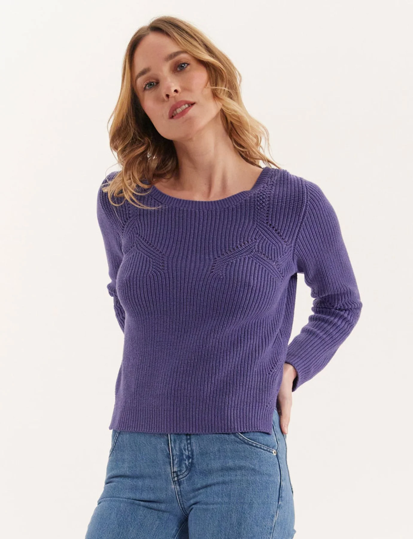 maglione viola-agata