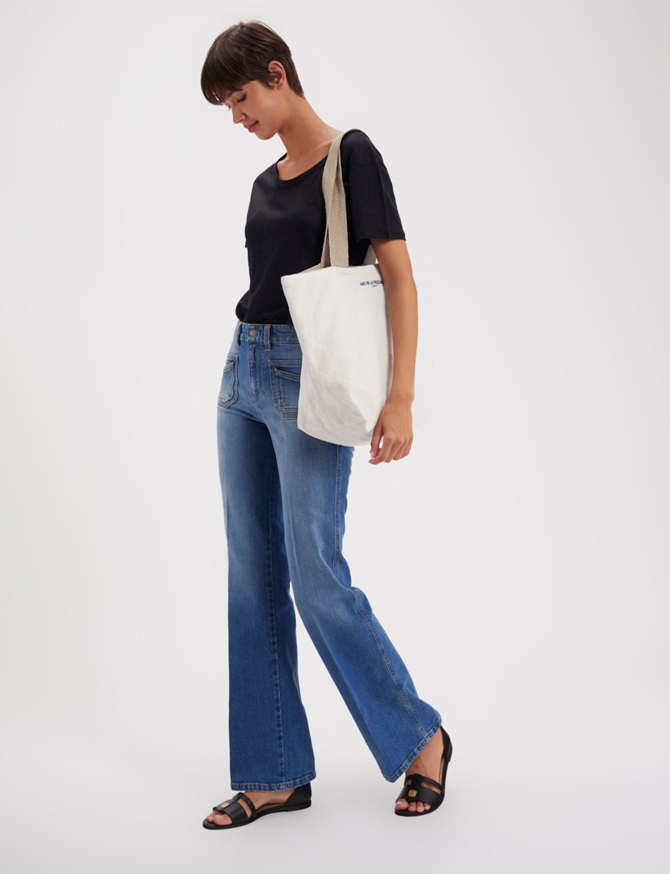 Borsa shopping Lila ecru