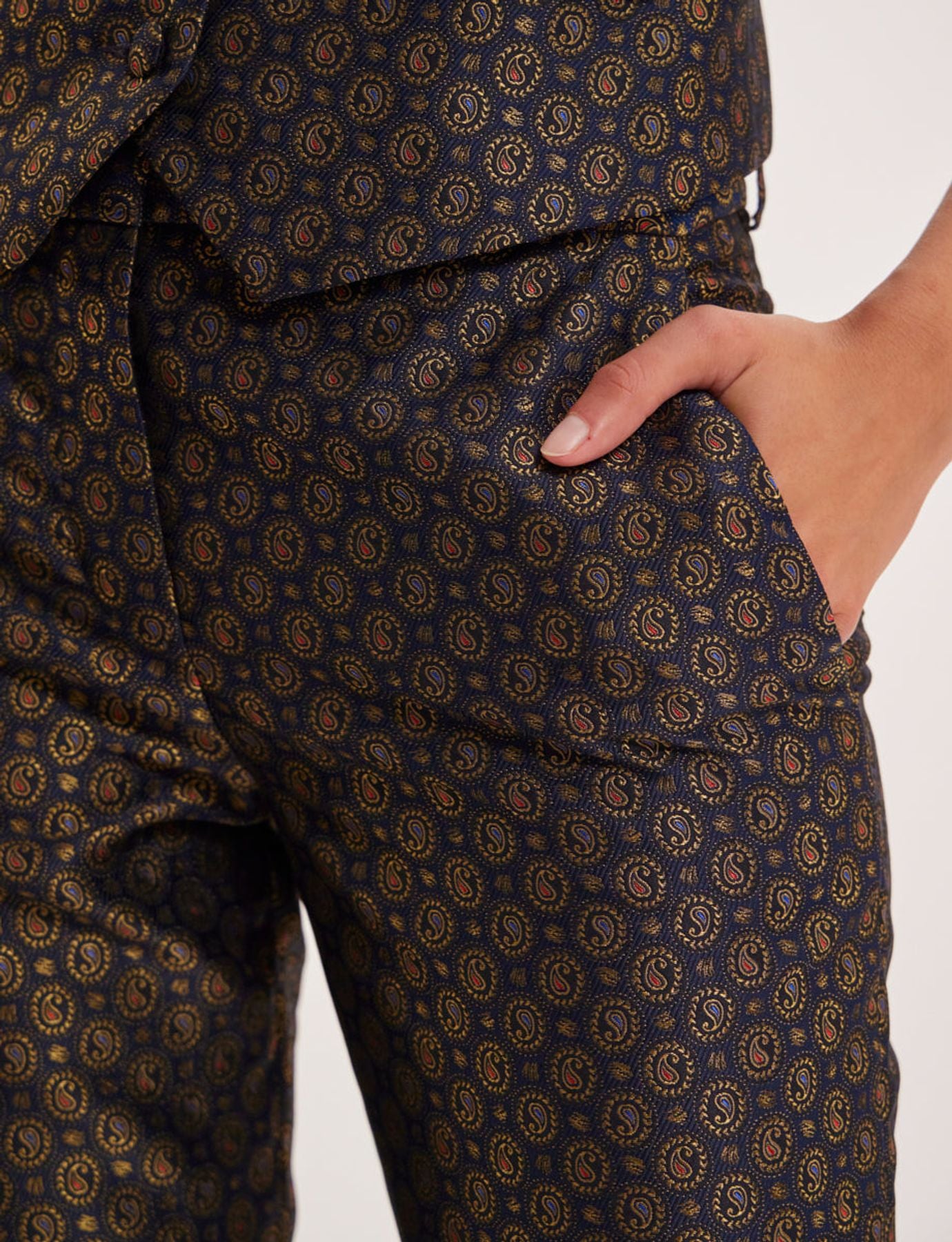 pantaloni-audrey in tessuto fantasia
