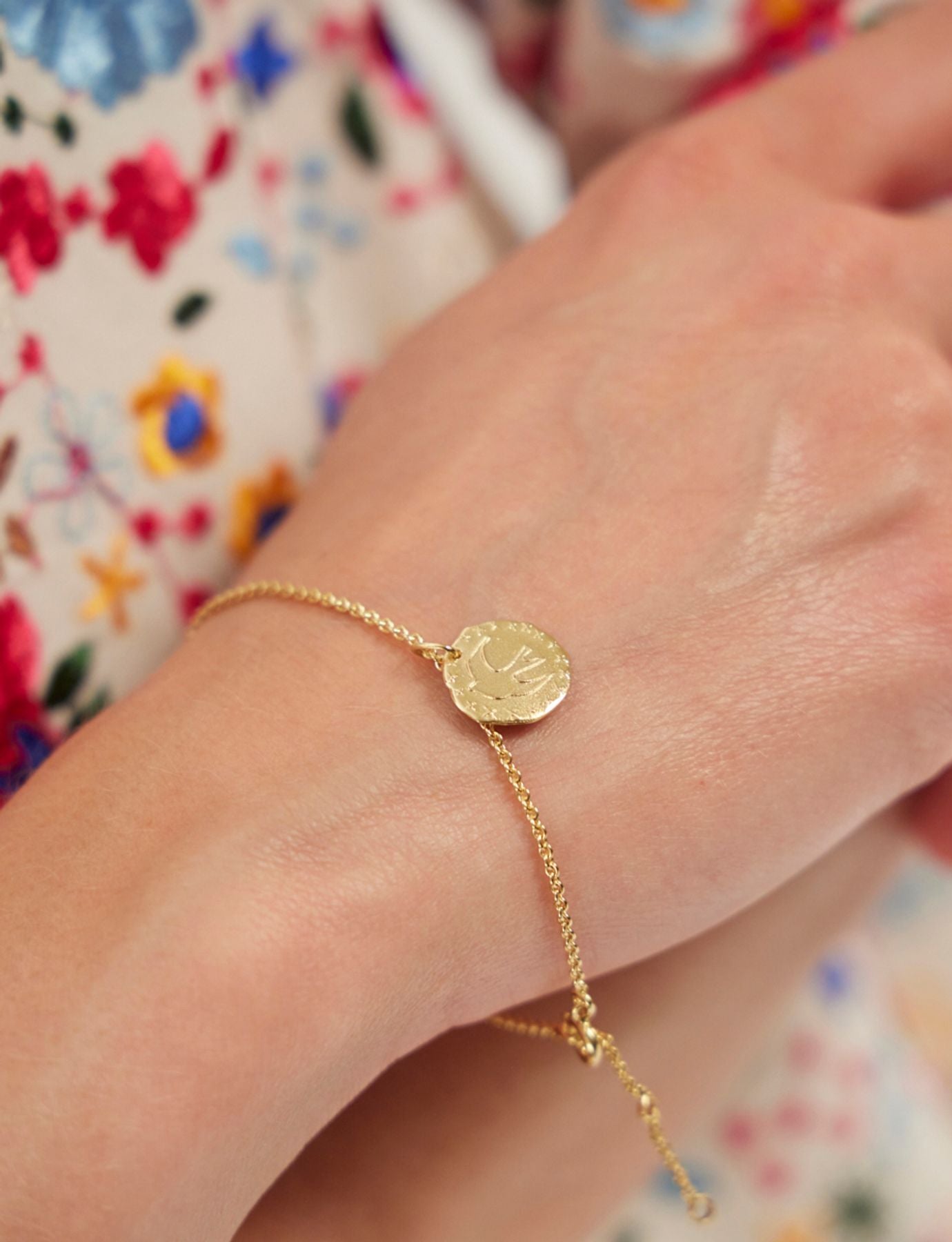 Bracciale con colomba Lutetia placcato oro