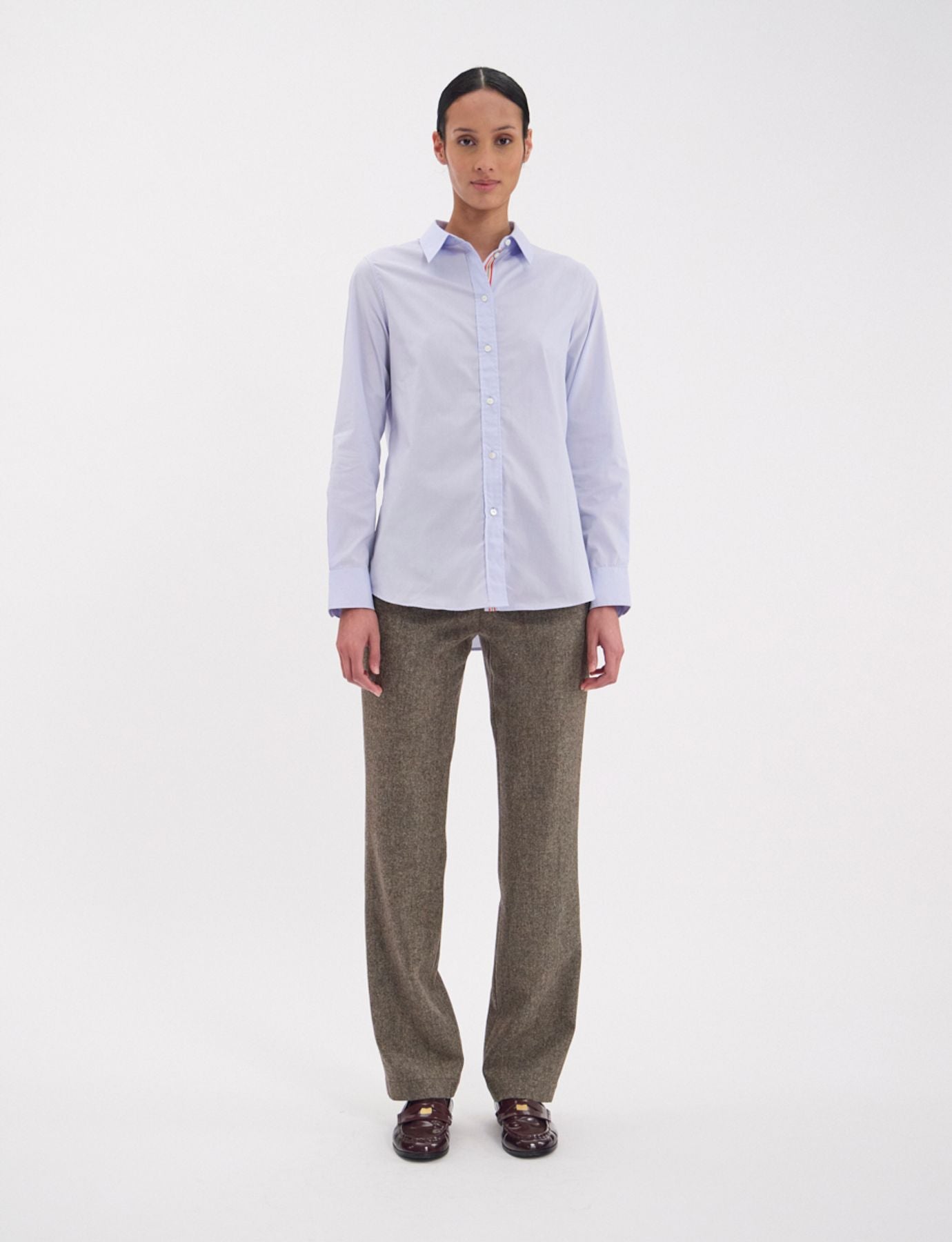 Camicia di cotone blu chiaro Martin