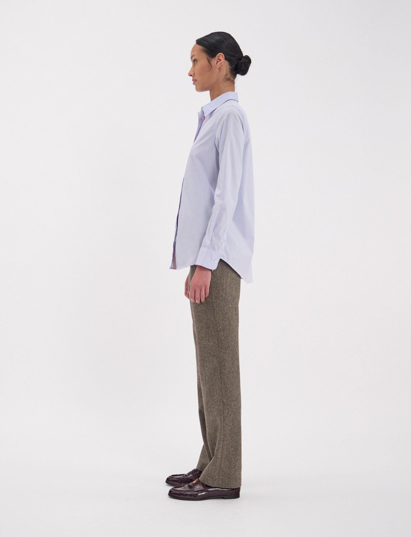 Camicia di cotone blu chiaro Martin