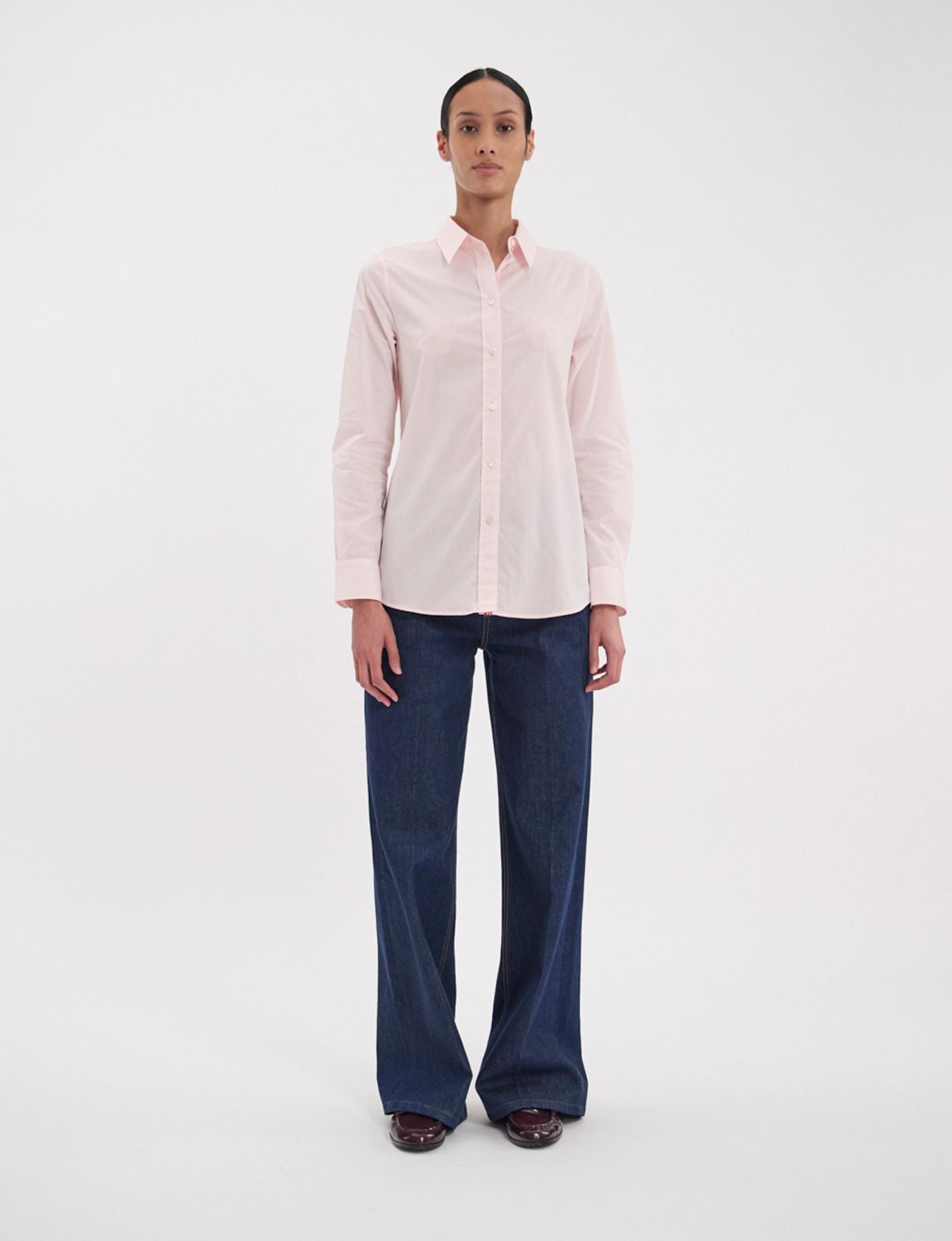 Camicia Martin in cotone rosa pallido