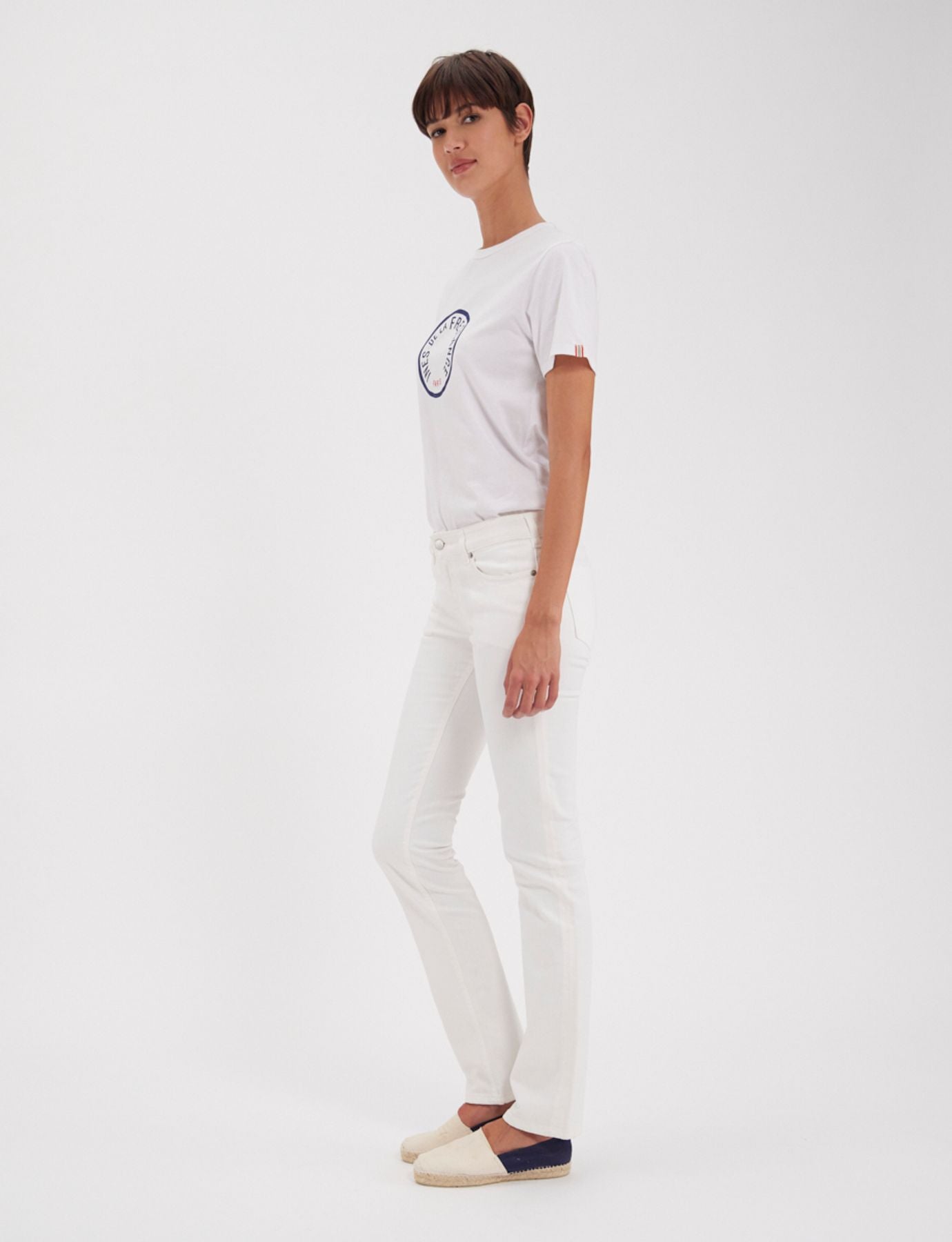 Jeans Anemone in cotone bianco x Notificare