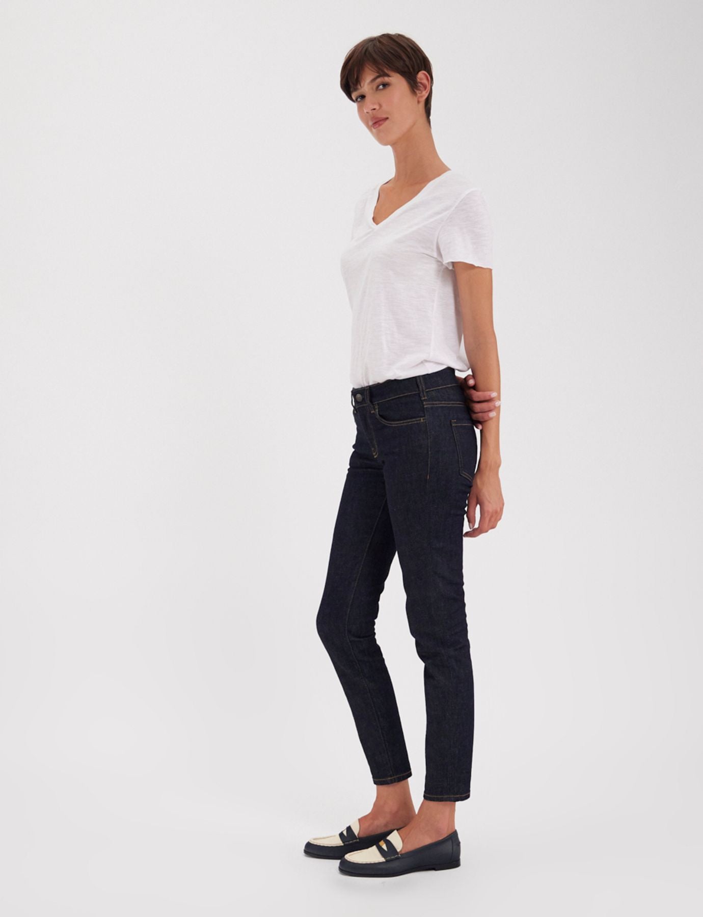 Bamboo denim blu navy