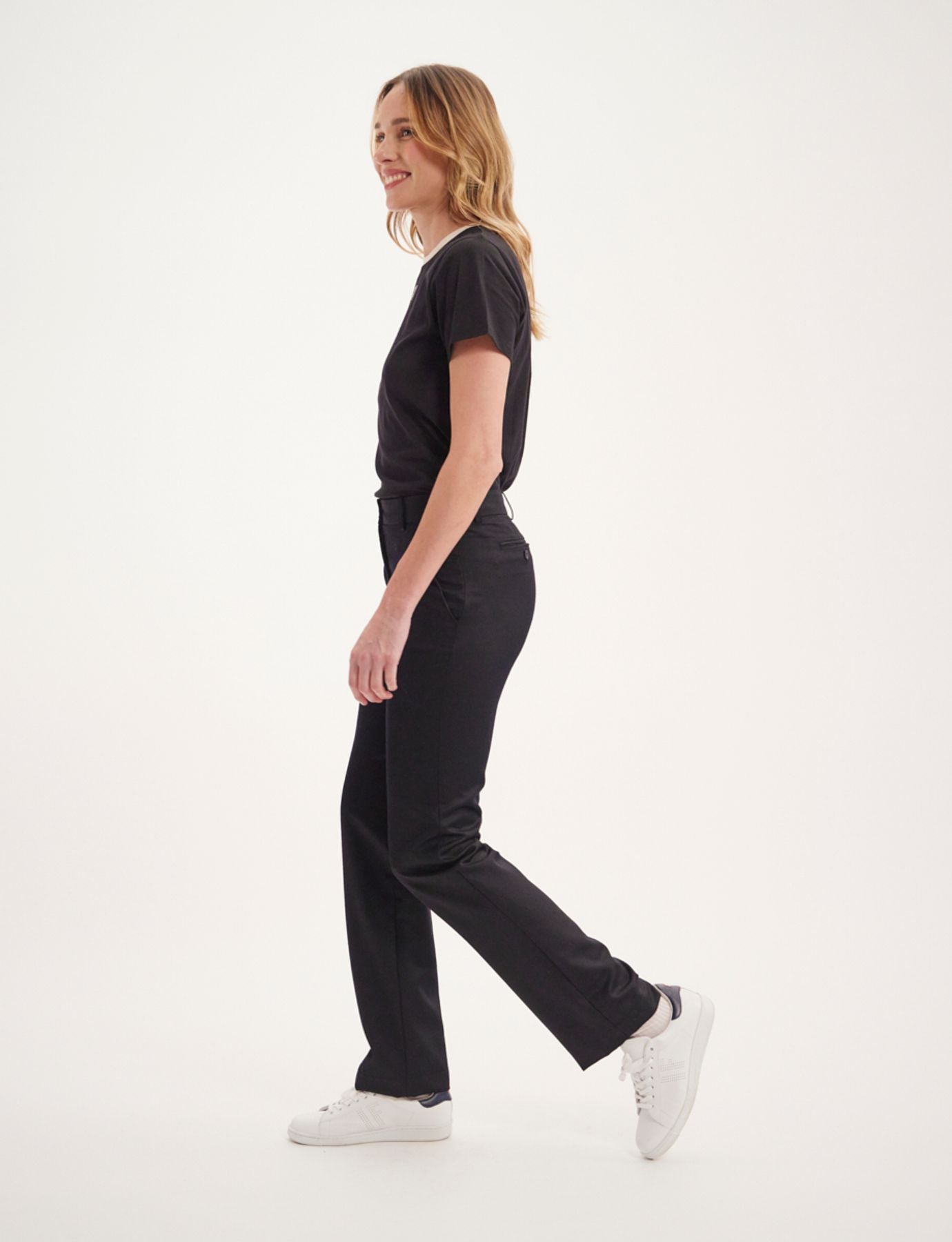 Pantaloni di lana blu navy Francisco