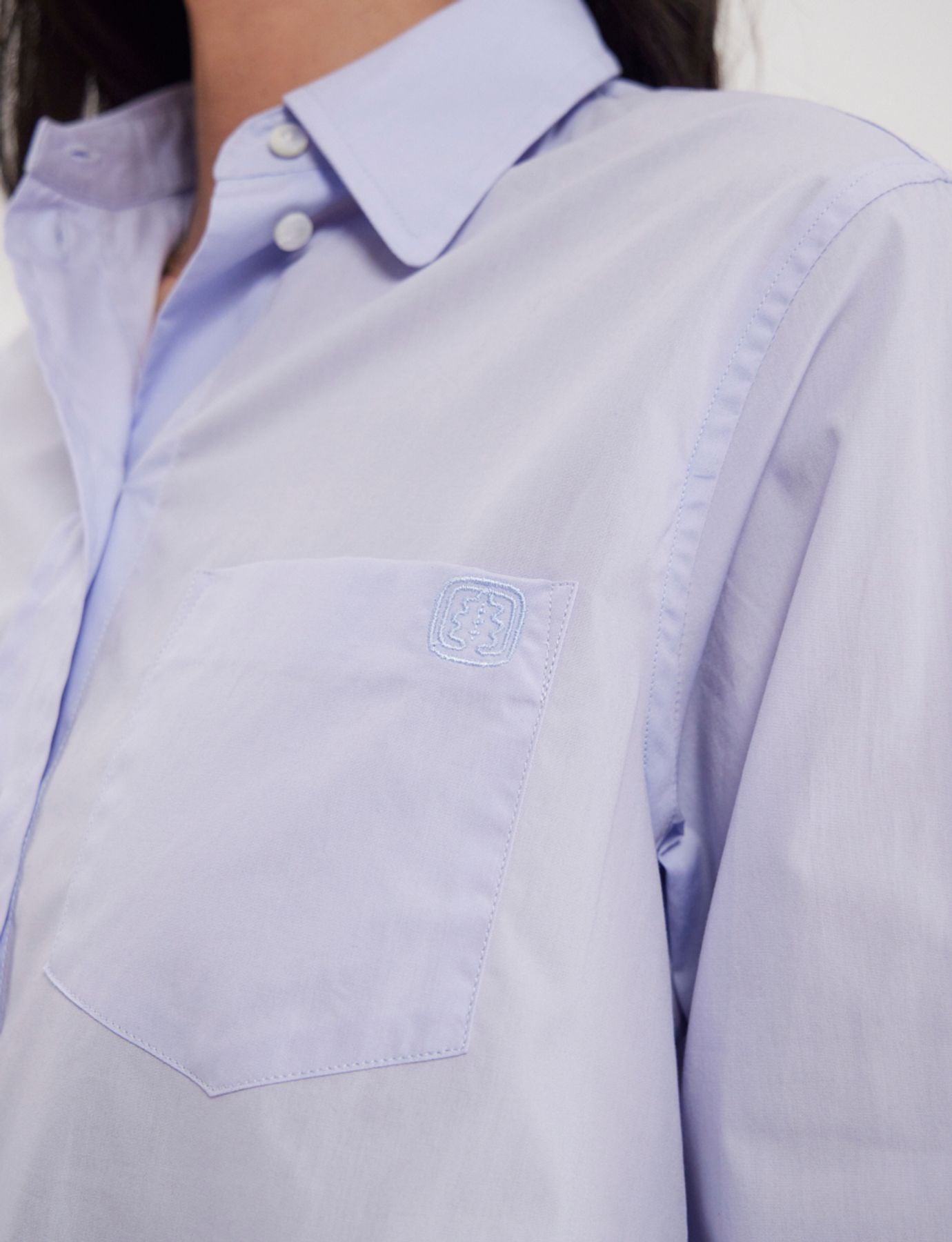 Camicia Maureen in cotone azzurro