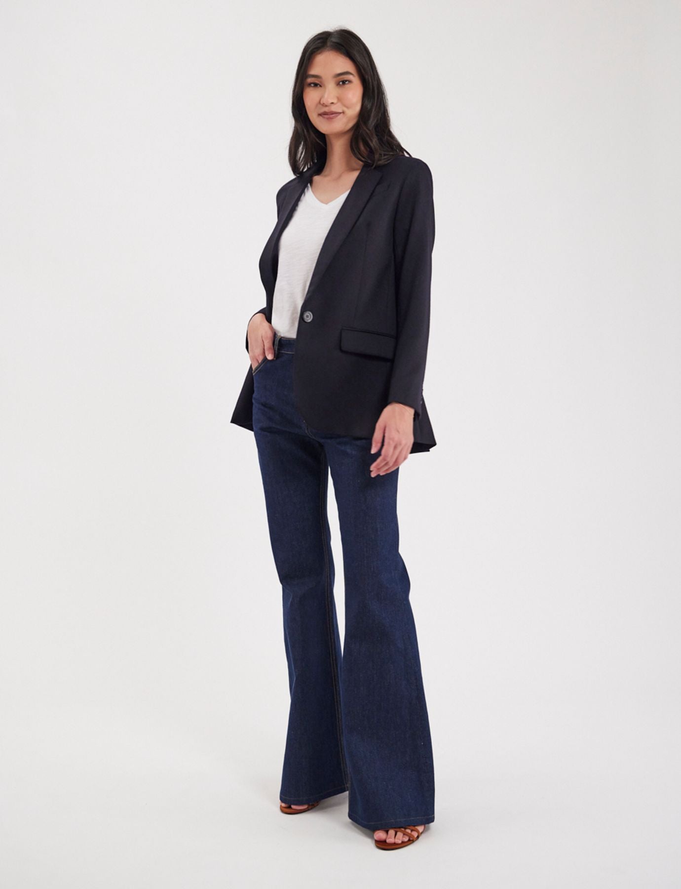 Giacca Bruna blu scuro